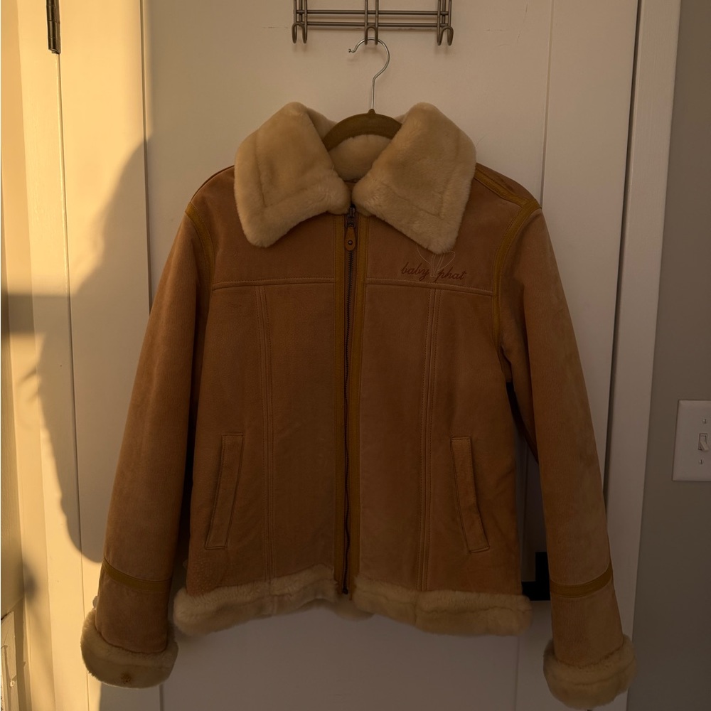 Rare vintage Baby Phat fur leather jacket